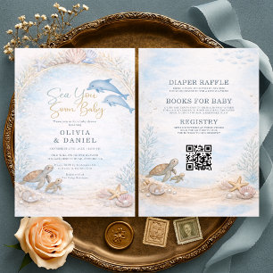 All in One Sea You Soon Couples Baby Shower Invitation