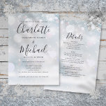 All In One Snowflakes Winter Wedding Invitation<br><div class="desc">Featuring signature style names,  this elegant winter wedding invitation can be personalized with all your special wedding day information on the reverse including your RSVP,  accommodation,  and additional details. Designed by Thisisnotme©</div>