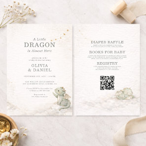 All in One Sweet Little Dragon Couples Baby Shower Invitation