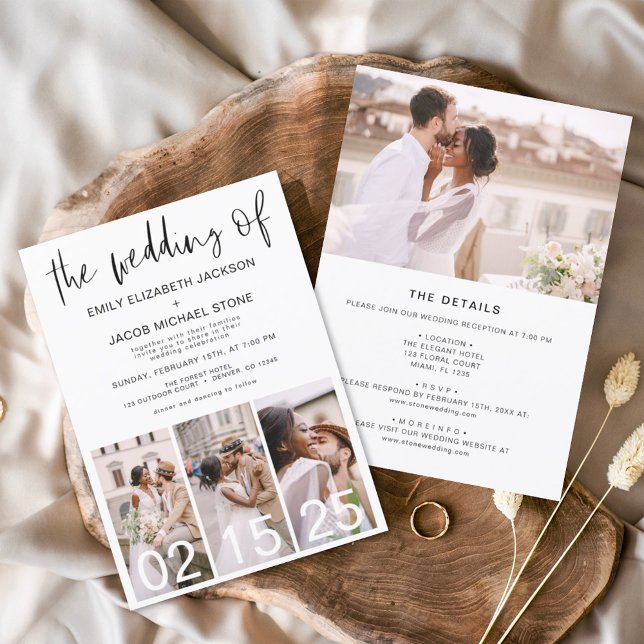 All in One The Wedding of Minimalist Simple Invitation (Creator Uploaded)