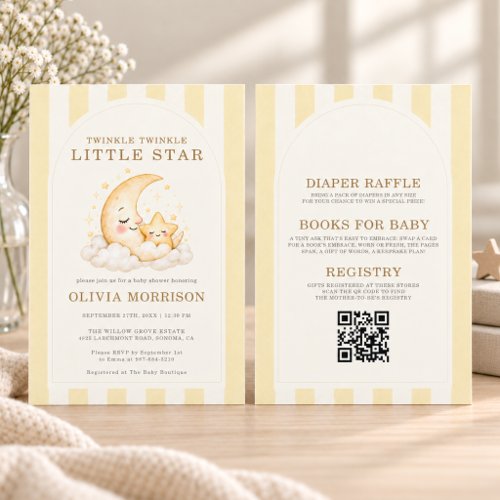 Twinkle Little Star Neutral baby shower invitation