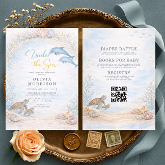 All in One Under the Sea Baby Shower Invitation