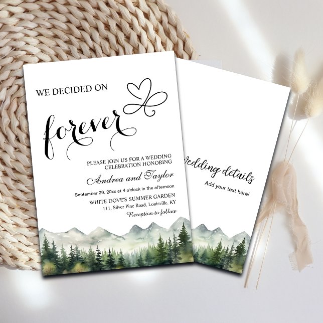 All in One We decided on Forever Casual Wedding Invitation (Creator Uploaded)