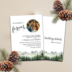 All in One We decided on Forever Photo Wedding Invitation