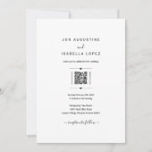 All in One Wedding Invitation QR Code RSVP Details | Zazzle