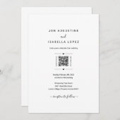 All in One Wedding Invitation QR Code RSVP Details | Zazzle
