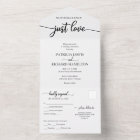 All In One Wedding Invitation with RSVP Postcard