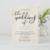 All in One Wedding Invitation with RSVP & Registry (Standing Front)