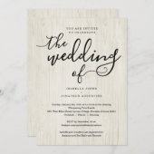 All in One Wedding Invitation with RSVP & Registry (Front/Back)