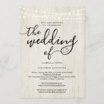 All in One Wedding Invitation with RSVP & Registry<br><div class="desc">A wonderfully simple backdrop to invite guests to your wedding. The light wood background and fairy lights add a lovely rustic barn feel to the invitation. You also get the benefit of this invitation being easy and inexpensive since the format includes RSVP and registry information. You save your self a...</div>