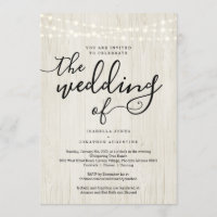 All in One Wedding Invitation with RSVP & Registry