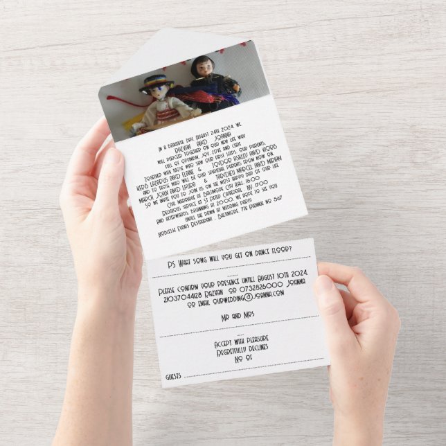 All in One Wedding Invite (Tearaway)