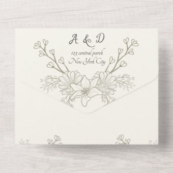 All in One Wedding Invite, template, personalized All In One Invitation ...