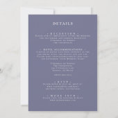 ALL in ONE Wedding Watercolor Plum Invitation (Back)