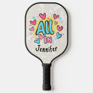 "All In" Personalized Graffiti-Style Pickleball Paddle