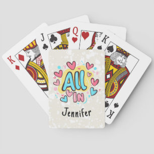 "All In" Personalized Graffiti-Style Poker Cards