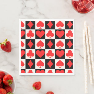 All In Red & Black Casino Party Napkins