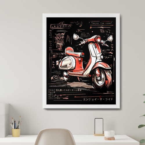 All In Scooter Framed Art