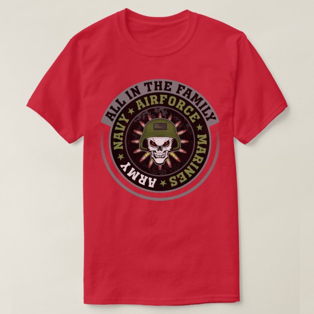 ALL IN THE FAMILY ARMY T-Shirt (Design Front)