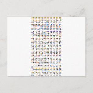 All iPhone / iOS emojis Postcard