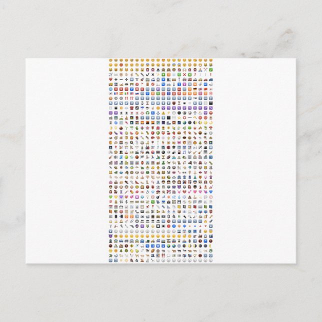 All iPhone / iOS emojis Postcard (Front)