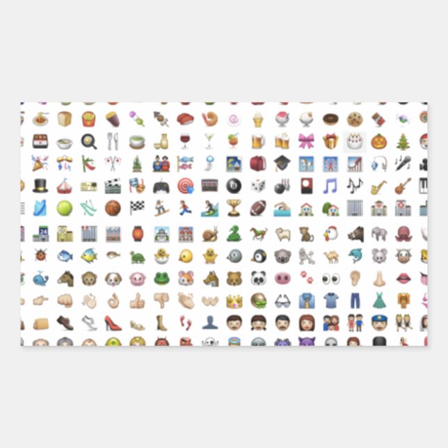 All iPhone / iOS emojis Rectangular Sticker (Front)