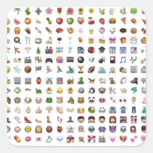 All iPhone / iOS emojis Square Sticker