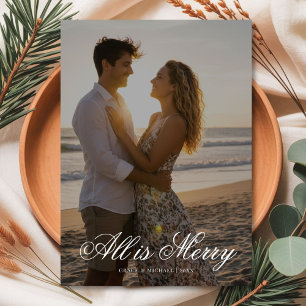 All Is Bright – Couple by the Tree Holiday Card
