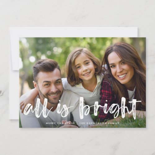 All is Bright Full Photo Holiday Card