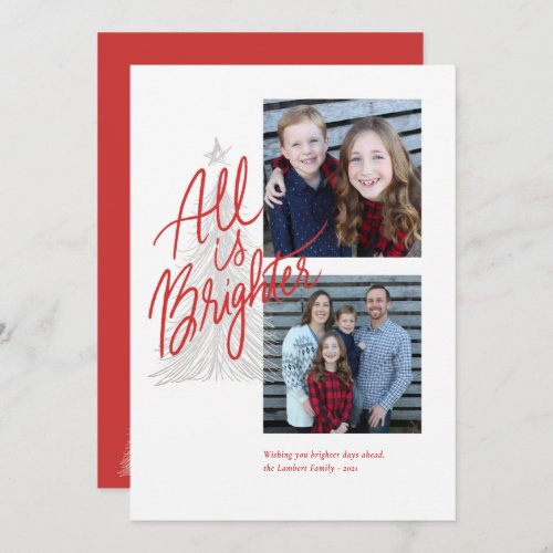All is Brighter 2 Photo Christmas Card