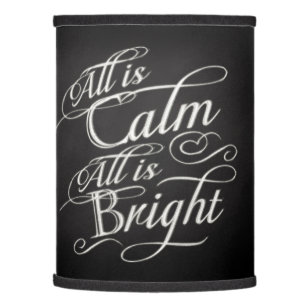 All is Calm, All is Bright Chalkboard Christmas Lamp Shade