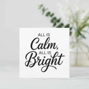 All Is Calm All Is Bright Christmas Holiday Card