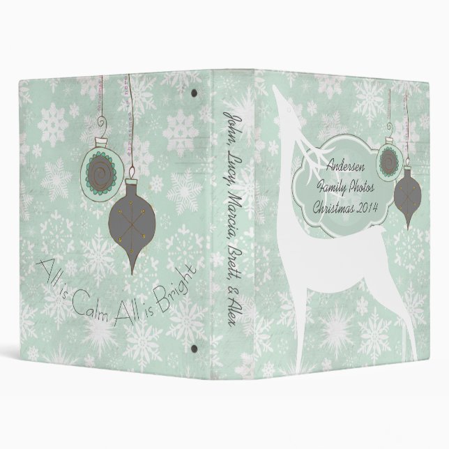 All is Calm All is Bright Deer Christmas Binder (Background)