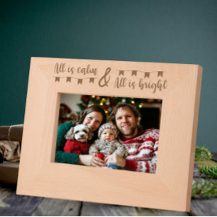 All Is Calm All Is Bright Engraved Frames