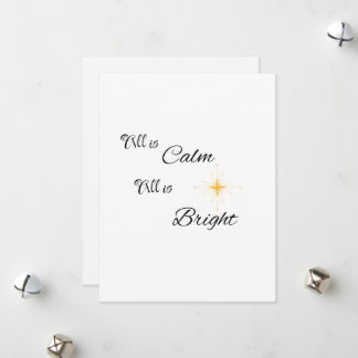 All is Calm, All is Bright on a Holiday Card