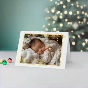 All is Calm, All is Bright Photo Christmas Foil Holiday Card