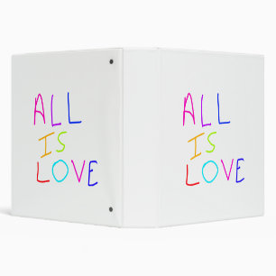 All is love rainbow colorful pride LGBTQ gay june 3 Ring Binder