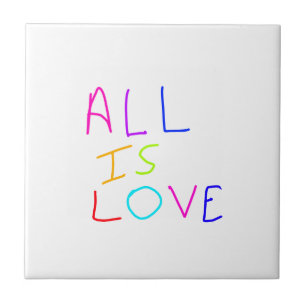 All is love rainbow colorful pride LGBTQ gay june Ceramic Tile