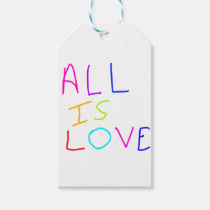 All is love rainbow colorful pride LGBTQ gay june Gift Tags