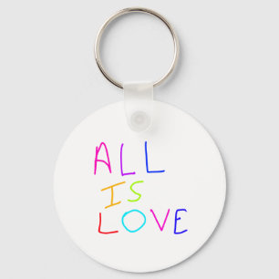 All is love rainbow colorful pride LGBTQ gay june Keychain