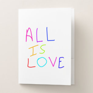 All is love rainbow colorful pride LGBTQ gay june Pocket Folder