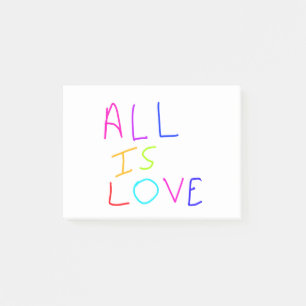All is love rainbow colorful pride LGBTQ gay june Post-it Notes