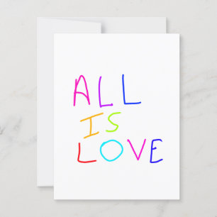 All is love rainbow colorful pride LGBTQ gay june Postcard