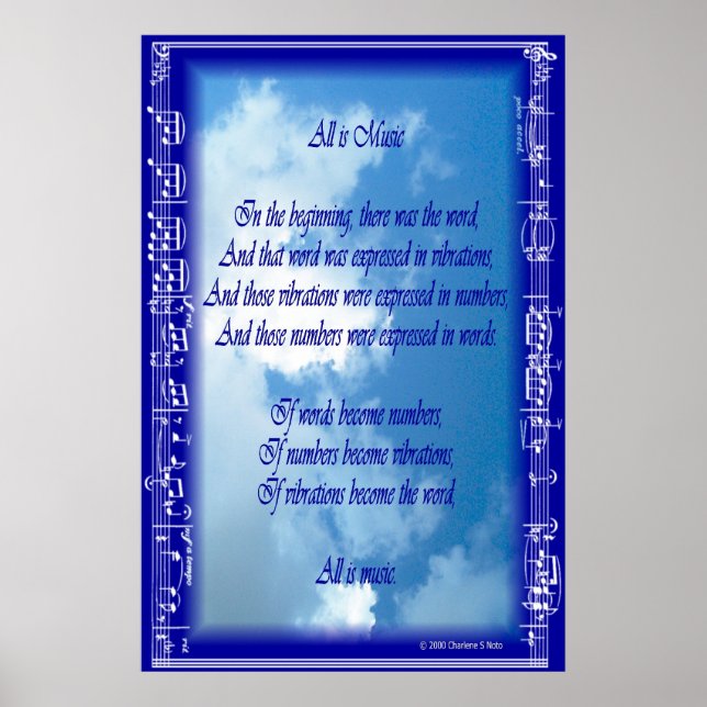 All is Music (Poem Poster (Front)