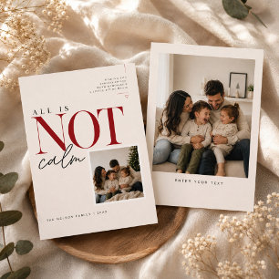 All Is Not Calm Framed Family Christmas Photo Holiday Card