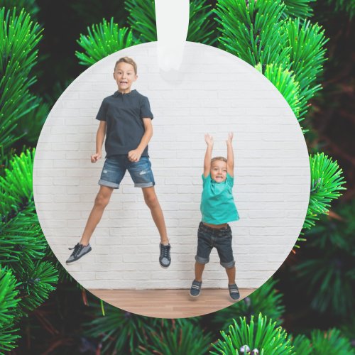All is not Calm  Minimal Christmas Fun Kids Photo Ornament