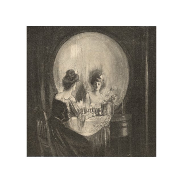All is Vanity, by Charles Allan Gilbert Wood Wall Art (Front)