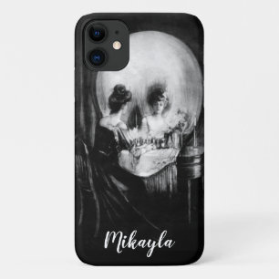 "All is Vanity" Woman and Skull iPhone 11 Case