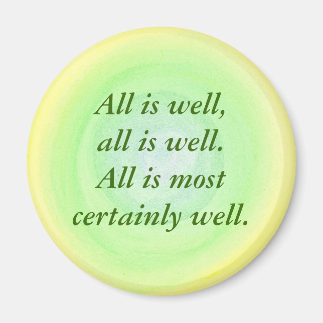 All is well, affirmation magnets (Front)