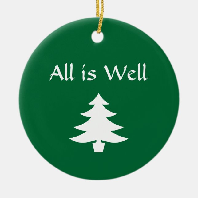 All is Well Holiday Ornament (Front)